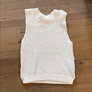NWOT Abercrombie Cream Knit Sleeveless Top